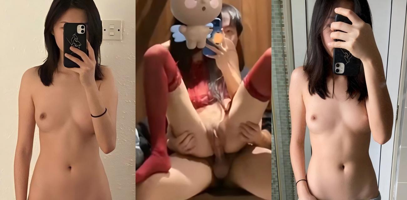 极品身材超嫩女大与体育生炮友激情交欢，身穿红丝女上位坐屌掰穴展示浓精流出