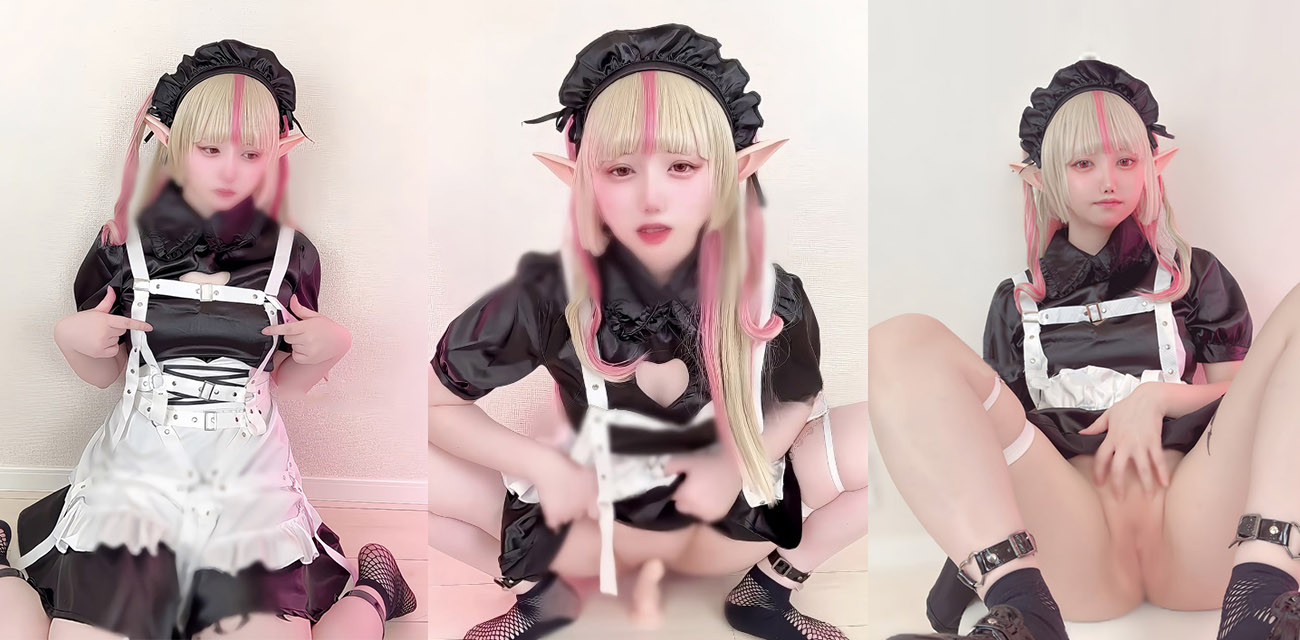 高颜值网红【Kiminogeboku】COS星街彗星私拍流出，白虎骚逼粉嫩道具狂插，骚劲与欲望彻底释放